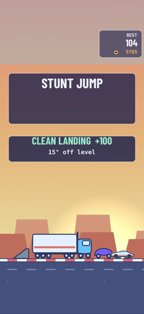 A clean landing worth 100 coins